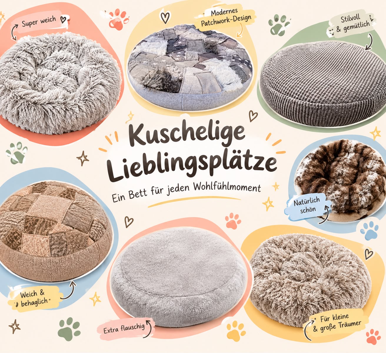 Flauschige Flocke-Überzüge